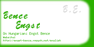 bence engst business card